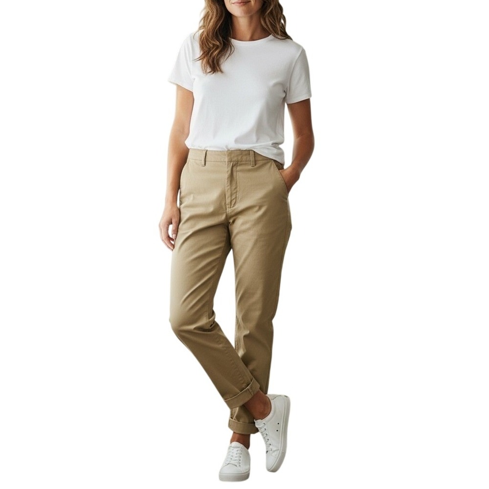GAP Slim Ankle Pants Khaki Cotton Blend‎ Women's Size 16